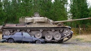 Жесть, Танк Втоптал в землю Автомобиль, Бронетехника