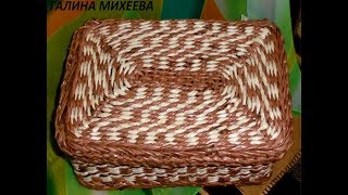 мк коробки с рисунком из веревочки часть 2