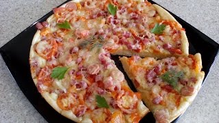 Пицца на сковородке. Быстрая пицца на сковороде рецепт
