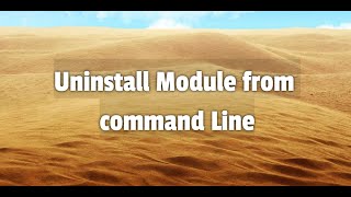 Odoo - Uninstall module from command line