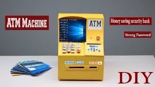 How to make  ATM machine at home || DIY strong security ATM booth