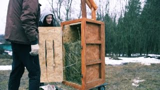Пресс для сена самодельный \\ Hand hay baler
