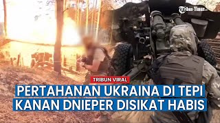 Awak Howitzer D-20 Rusia Sisir Habis Pertahanan Ukraina di Tepi Kanan Dnieper