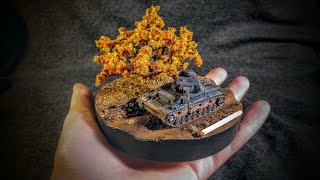 ДИОРАМА С ТАНКОМ Pz.Kpwf. IV Ausf. f2 в масштабе 1/100. КАК СДЕЛАТЬ диораму СВОИМИ РУКАМИ?