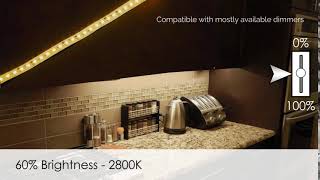 Dim to Warm white LED Strip (From 3000K to 2500K)