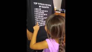 Top 10 rules for dating my daughter