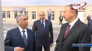 İlham Əliyev Ağsu-Kürdəmir-İmişli avtomobil yolunun Ağsu-Kürdəmir hissəsinin açılışında iştirak edib