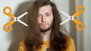 Мужская стрижка длинных волос Top Knot Stop Motion