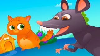 КОТЕНОК БУБУ #82 Мультик игра про котика и крыса. Злая, страшная мышь бегает за котом #пурумчата
