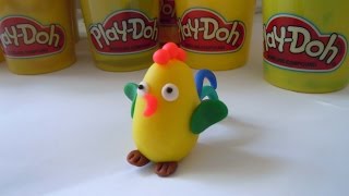 Как слепить из пластилина Плей До  петуха.How to make a cock of Play-Doh (clay).