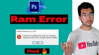 Photoshop Error: Not enough Memory (RAM) | Fix Cannot Save Photoshop File