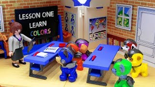 Paw Patrol Go To School! Lesson One LEARN COLORS - Toys Play Time