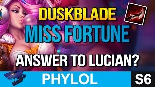 DUSKBLADE MISS FORTUNE Gameplay vs LUCIAN (Unranked to Diamond) - League of Legends