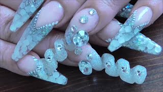 ICY WEDDING SPIRAL ACRYLIC NAILS - Uñas acrílicas Espiral | ABSOLUTE NAILS