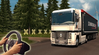 ★Renault Magnum - Euro Truck Simulator 2 with Logitech G27 | Steering wheel camera #12