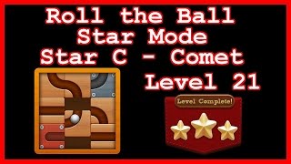 Roll the Ball Comet Level 21 (Star Mode - Star C) - Lösung Solution Walkthrough