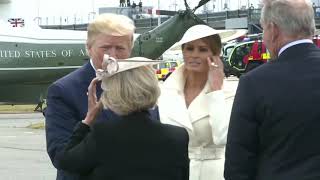 LEAVING IN STYLE: President Trump and Melania Trump Leave England