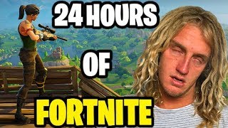 24 HOURS PLAYING FORTNITE!! (Awake For 2 Days) DAY 6 | JOOGSQUAD PPJT