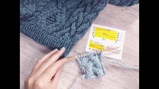 Как вязать широкую косу из трех прядей спицами, видеоурок / Александра Краснобаева