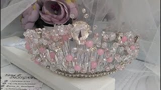 Готовимся к НГ. Диадема из проволоки, бусин и страз | Wire and beads |Jo Handmade