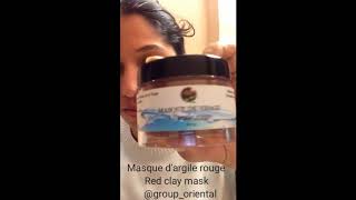 Masque d'argile rouge. Red clay masque. ماصك الطين الاحمر