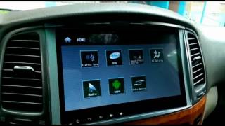 2000 2008 Toyota Land Cruiser 100 LC100 car radio after installation