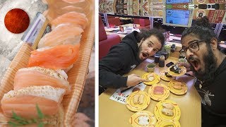 ?? CONVEYOR BELT SUSHI VS CONVENIENCE STORE SUSHI! In Japan!