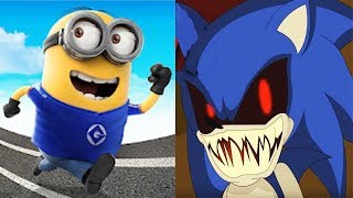 Despicable Me Minion Rush vs SONIC EXE Round 2