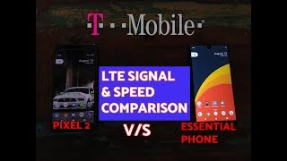 Essential Phone PH-1 vs Google Pixel 2; T-Mobile LTE Signal & Speed Comparison