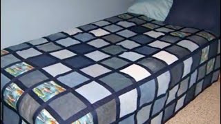 Необычные покрывала из джинсы поделки своими руками