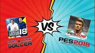 PES 2018 MOBILE VS Dream League Soccer 2018 Comparison. Which one is best?