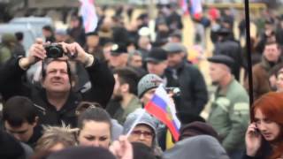 События у военной части в Феодосии 2014. Крым Украина Севастополь Россия
