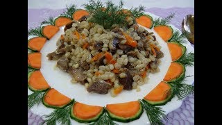 КУРИНЫЕ ЖЕЛУДОЧКИ С ПЕРЛОВОЙ КРУПОЙ