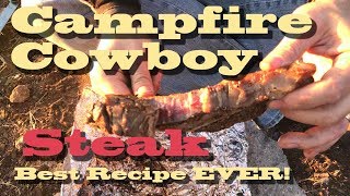 Cowboy Steak on a Campfire