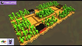 Magicavoxel Speed Art | Tiny forest village 0.99 Timelapse