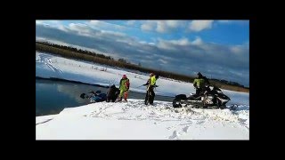 Безопасноая езда на снегоходе Polaris 600 IQ WIDETRAK