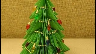 Ёлка Оригами.Поделки к Новому Году из Бумаги. Как Сделать Елку. Christmas Tree Поделки своими руками