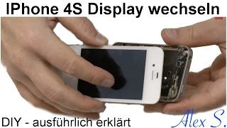 IPhone 4S Display. Touchscreen, wechseln, austauschen, reparieren in Deutsch