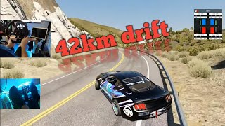Assetto LA Canyons Non Stop Drifting - 42km of drifting roads (Wheel-pedal) Game Play
