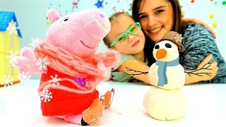 Игры для детей. Свинка Пеппа гуляет зимой.