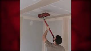 Level 5 Tools Drywall Flat Box and DEWALT Drywall Tools Skimming Blade In Action