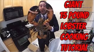 How to Cook 15 Pound Lobster | GIANT LOBSTER COOK OFF | Boneclinks Cooking