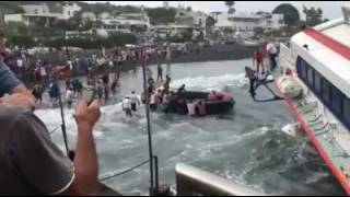 Incidente aliscafo Masaccio al porto di Stromboli