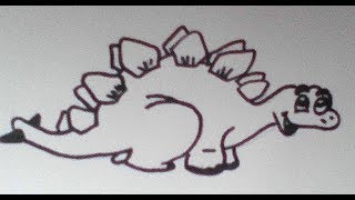 Как нарисовать динозавра - How to draw a dinosaur - 如何画恐龙 Как нарисовать милые рисунки