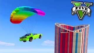 GTA V Online: A CORRIDA MAIS INSANA COM O CARRO DE PARAQUEDAS!!
