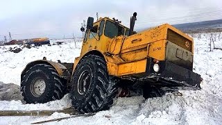 Тракторы Кировец Уникальная Новая подборка видео про трактора на бездорожье К-700 и К-701