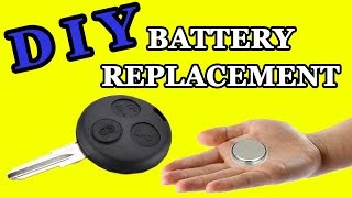 Замена батарейки в ключе СМАРТ Fortwo, Roadster, Coupe Change the battery