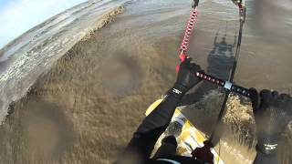 GoPro 5 Kite Surfing Weston Super-Mare RRD 9M Passion and placebo Board 27.02.2014