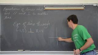 Equations of Parallel and Perpendicular Lines