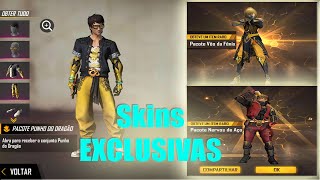 FUI O PRIMEIRO A PEGAR AS 3 NOVAS SKINS LENDÁRIAS DO FREE FIRE!